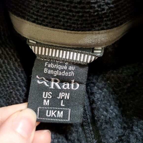 RAB Capacitor Pull-On Sweatshirt Size M 1/3 Zip Pockets Fleece Gray Outdoor Mens - Picture 7 of 8